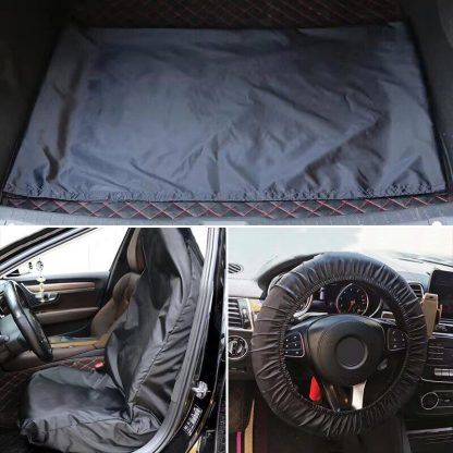 Universal Waterproof Car Seat & Steering Wheel Cover with Boot Mat - Image 7