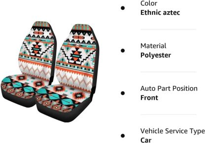 Southwest Geometric Tribal Aztec Universal Car Seat Covers - Image 3