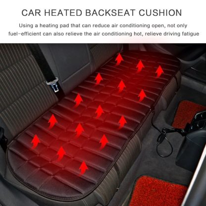 12V Heated Rear Car Seat Cushion: Foldable & Adjustable - Image 3