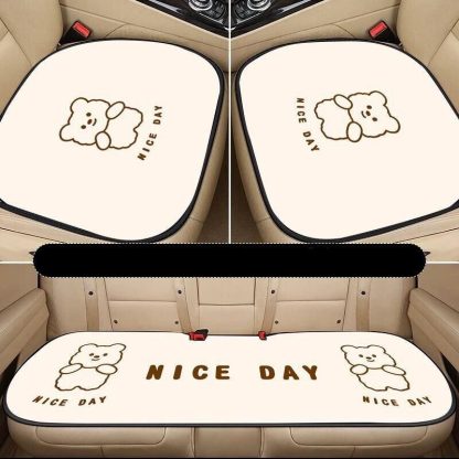 Cartoon Bear "NICE DAY" Car Seat Cushions