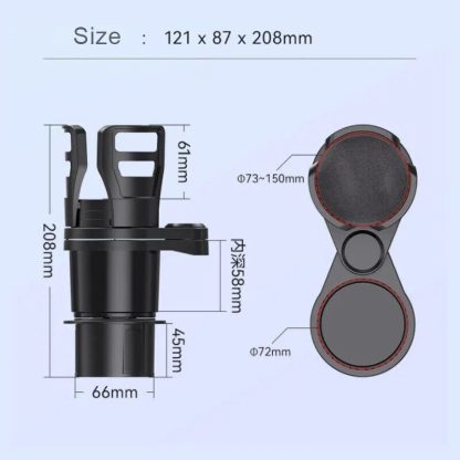 4-in-1 Rotatable Car Cup Holder Expander - Image 3