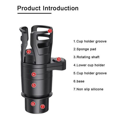 4-in-1 Rotatable Car Cup Holder Expander - Image 7