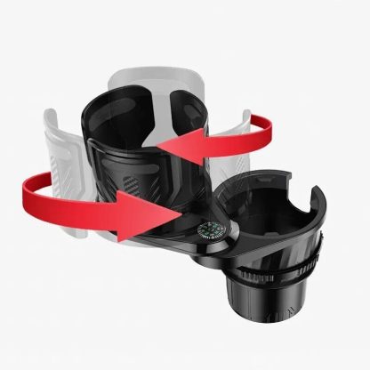 Multifunctional Carbon Fiber Car Cup Holder with Built-In Compass - Image 7