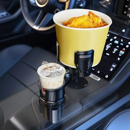 Multifunctional Carbon Fiber Car Cup Holder with Built-In Compass - Image 6