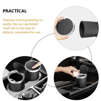 Compact Car Cup Holder Trash Can: A Sleek Organizer for Every Vehicle - Image 5