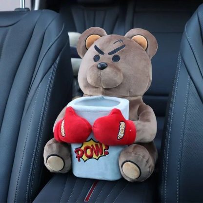 Cute Cartoon 2-in-1 Car Tissue & Trash Holder - Multi-functional Armrest Storage Accessory - Image 6