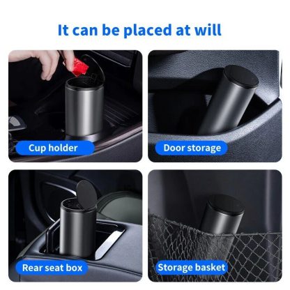 Deluxe Car Trash Bin with Easy-Click Disposal and Odor Seal Technology - Image 6