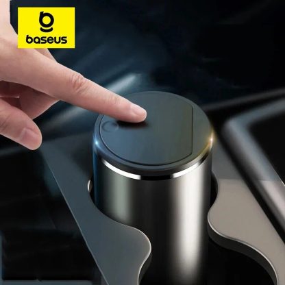 Deluxe Car Trash Bin with Easy-Click Disposal and Odor Seal Technology - Image 2