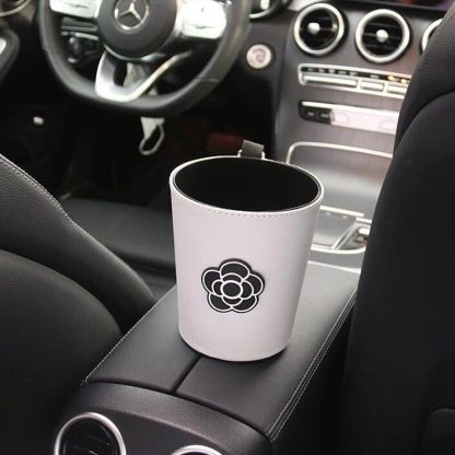 Chic Camellia Car Trash Bin - Compact Garbage Bag for Auto Vent & Headrest - Image 6