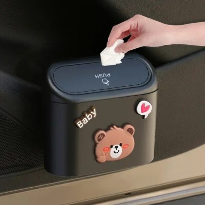 Compact Cartoon Car Garbage Bin - Image 3