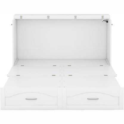 Transformable Queen/Full Size Murphy Wall Bed with Drawers, Sockets & USB Ports - Image 8