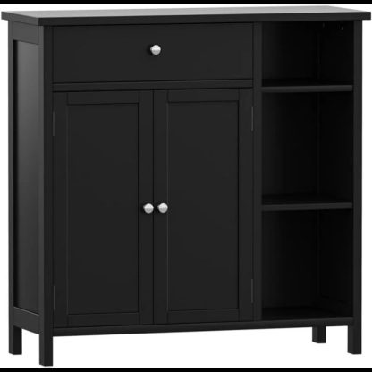 Freestanding Bathroom and Living Room Storage Cabinet with Adjustable Shelf and Drawer - Image 2