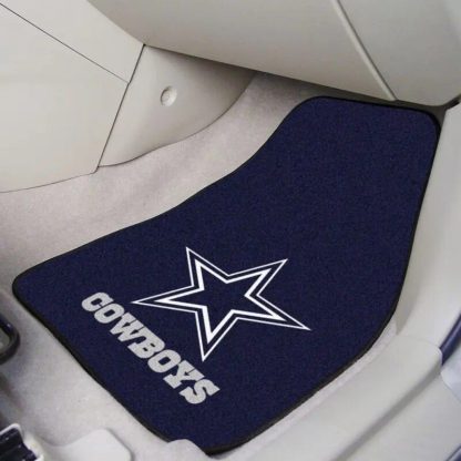 2-pc Carpeted Car Mats with Team Spirit Design - Image 3