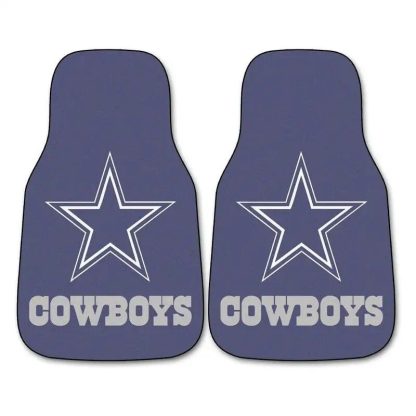 2-pc Carpeted Car Mats with Team Spirit Design - Image 2