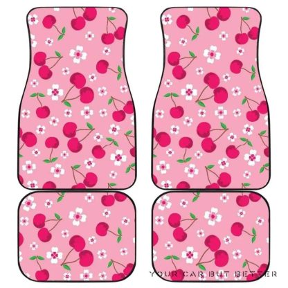 Cherry Blossom Car Mats with Pink Backdrop - Image 2