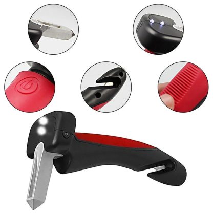 3-in-1 Car Door Assist Handle with Safety Features: Mobility Aid, Seatbelt Cutter, Window Breaker - Image 4