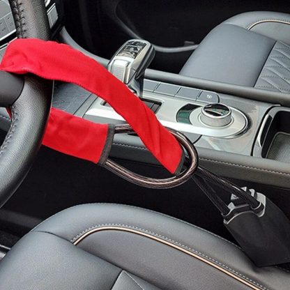 Universal Car Steering Wheel and Seat Belt Lock with Dual Keys - Image 2