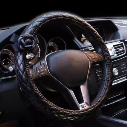 Camellia Car Steering Wheel Cover - Image 2