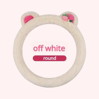 Pink Cat Ears Plush Steering Wheel Cover - Image 7