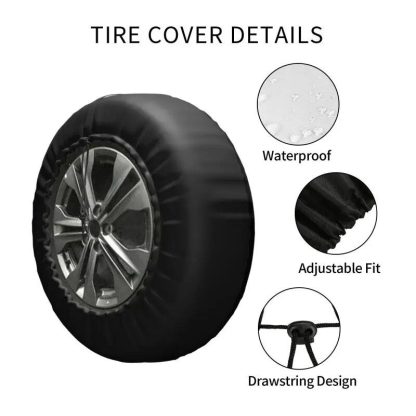 Surf-Inspired Vanlife Spare Wheel Cover for All-Terrain Vehicles 14"-17" - Image 4