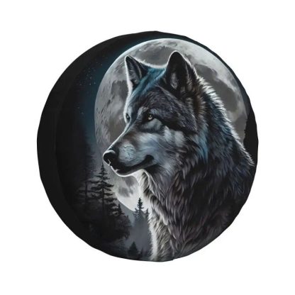 Wild Spirit Wolf Tire Cover – Custom Protector for 4x4, Trailer, RV Wheels - Image 2