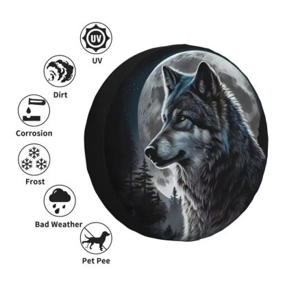 Wild Spirit Wolf Tire Cover – Custom Protector for 4x4, Trailer, RV Wheels - Image 5