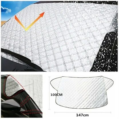 Universal Car Windshield Cover - Sunshade & Ice Protector, Weatherproof 150x70cm - Image 4