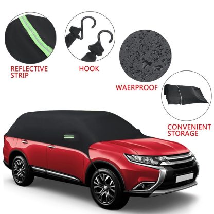 Universal Half Car Cover - Waterproof, UV & Dust Resistant Vehicle Protector - Image 3