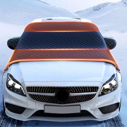 All-Season Car Windshield Protector Cover - Oxford Cloth Snow, Ice, and Sun Shield - Image 2