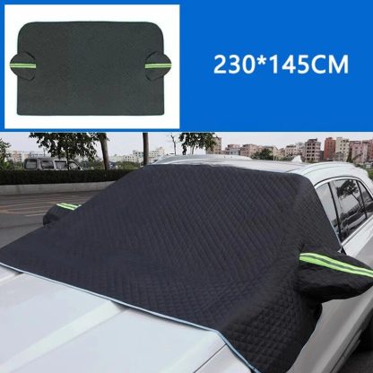 All-Season Car Windshield Protector Cover - Oxford Cloth Snow, Ice, and Sun Shield - Image 4