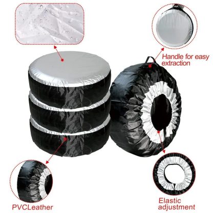 Universal Car & SUV Spare Tire Cover Case | Durable Wheel Protector Bag in Oxford Cloth - Image 5