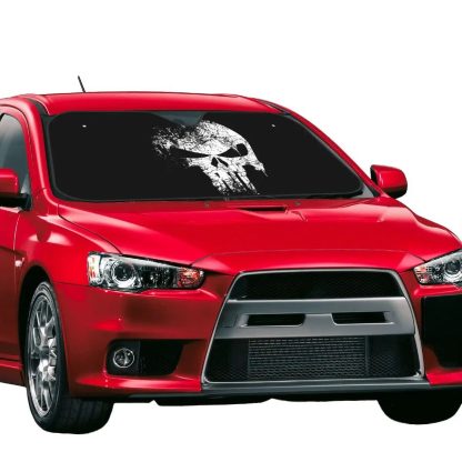 Punisher Skull Car Sunshade – Cute Auto Windshield Protector 76x140cm - Image 6