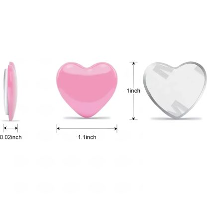 Heart Shaped 3D Metal Decal - Image 6