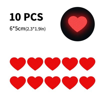 Reflective Heart-Shaped Safety Stickers for Vehicles - Image 2