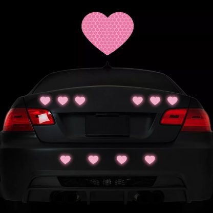 Reflective Heart-Shaped Safety Stickers for Vehicles - Image 3