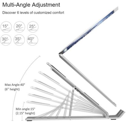 Adjustable Aluminum Laptop Stand - Image 4