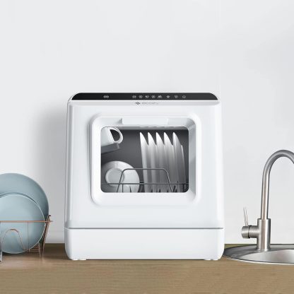 Ecozy Countertop Mini Dishwasher with Built-In Water Tank