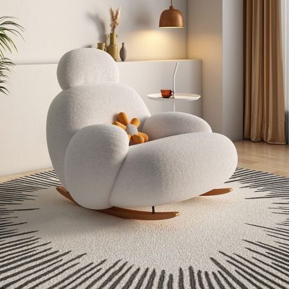 Modern Minimalist Leisure Chair - Nordic Style Lounge Recliner for Living Room, Bedroom, and Office