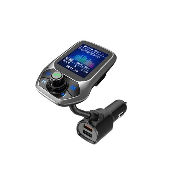 Bluetooth FM Transmitter with 1.8" Color Display, Handsfree Car Kit & Dual USB Charger - Image 3