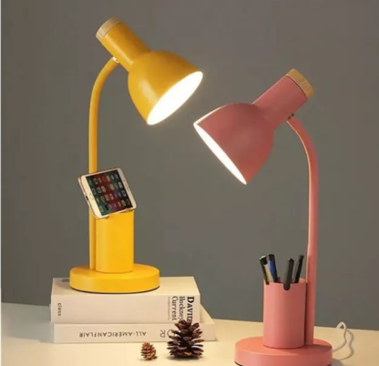 Contemporary Nordic Desk Lamp with Pen Holder - LED Office and Home Decor Light