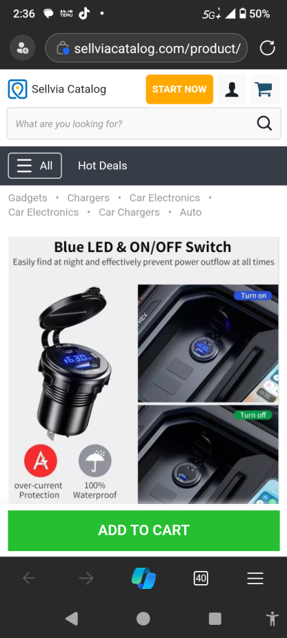 Dual USB Car Charger Socket with Quick Charge 3.0 & Type C - Image 2